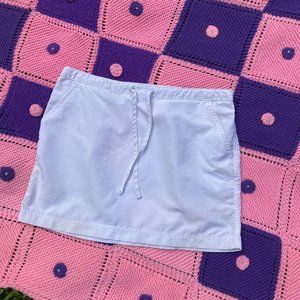 vintage 90s y2k white mini skirt | M-L | LL bean
